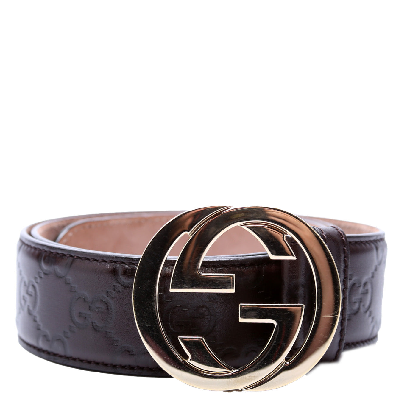 114876 Interlocking Leather Belt Size 85/34