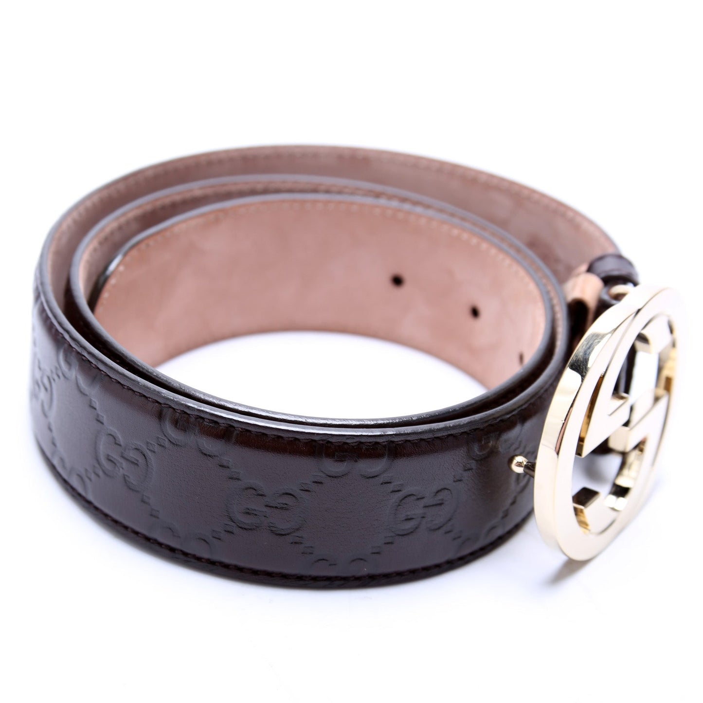 114876 Interlocking Leather Belt Size 85/34