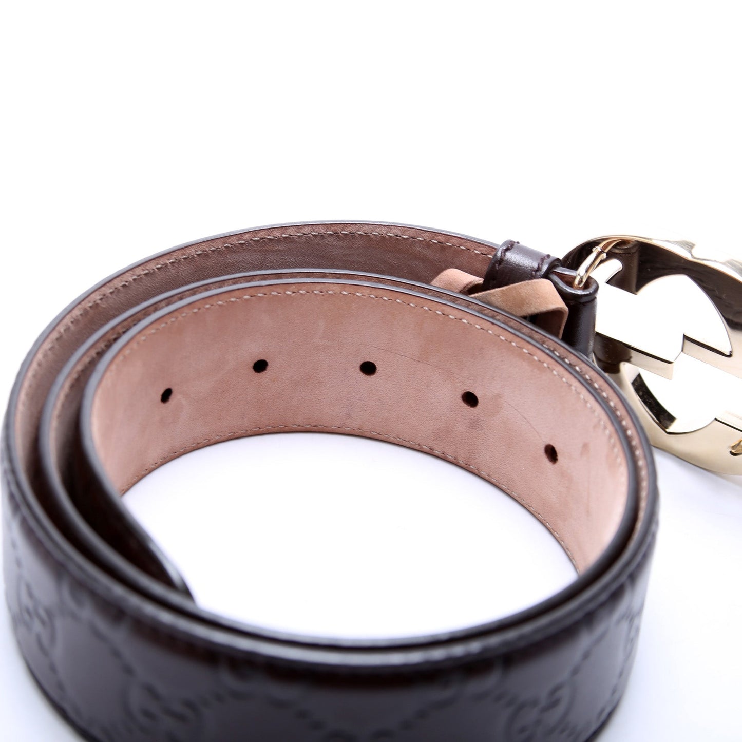 114876 Interlocking Leather Belt Size 85/34