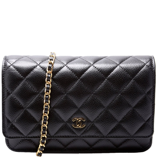 WOC Classic Quilted Caviar RFID