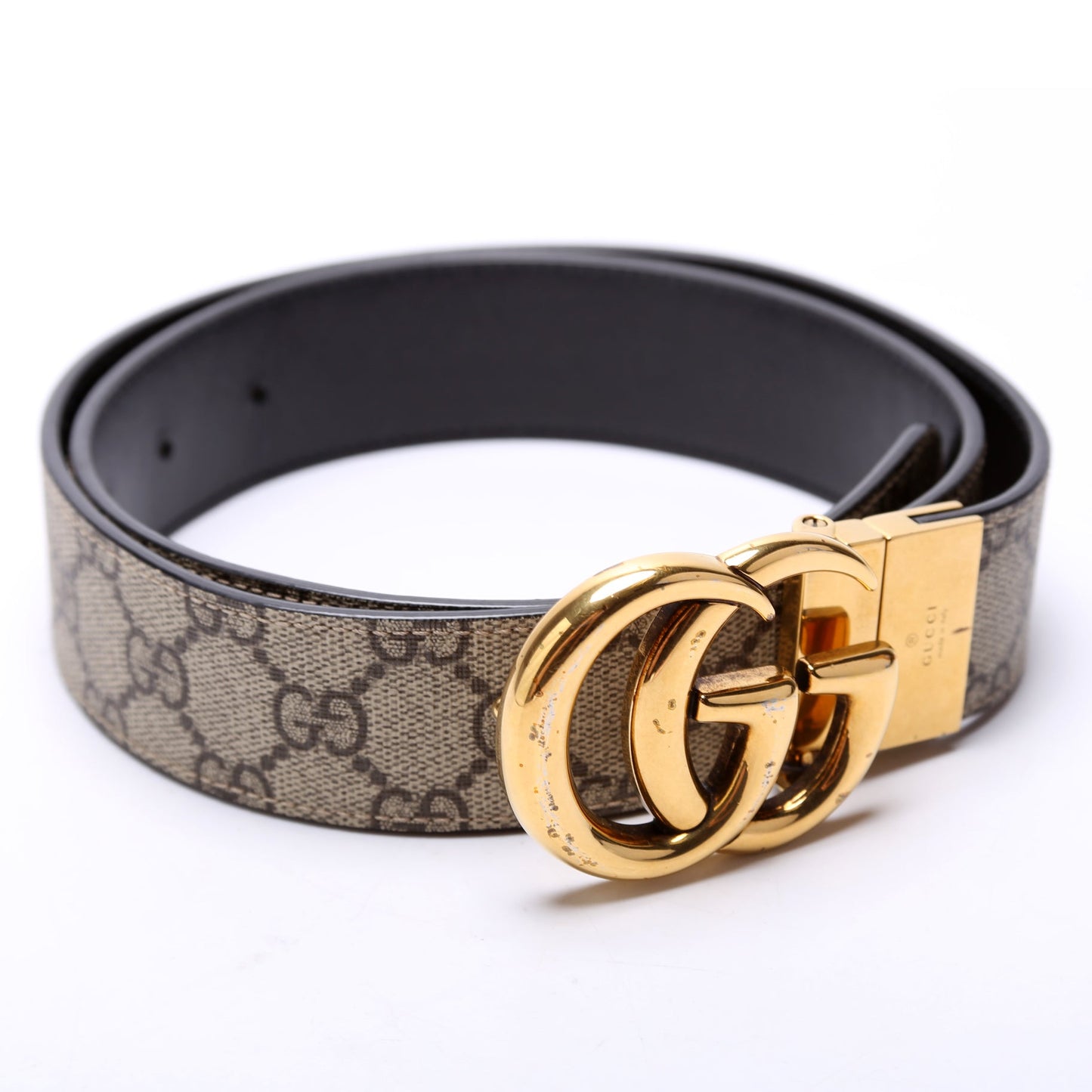 GG Marmont Reversible GG Supreme/Leather Belt Size 90/36