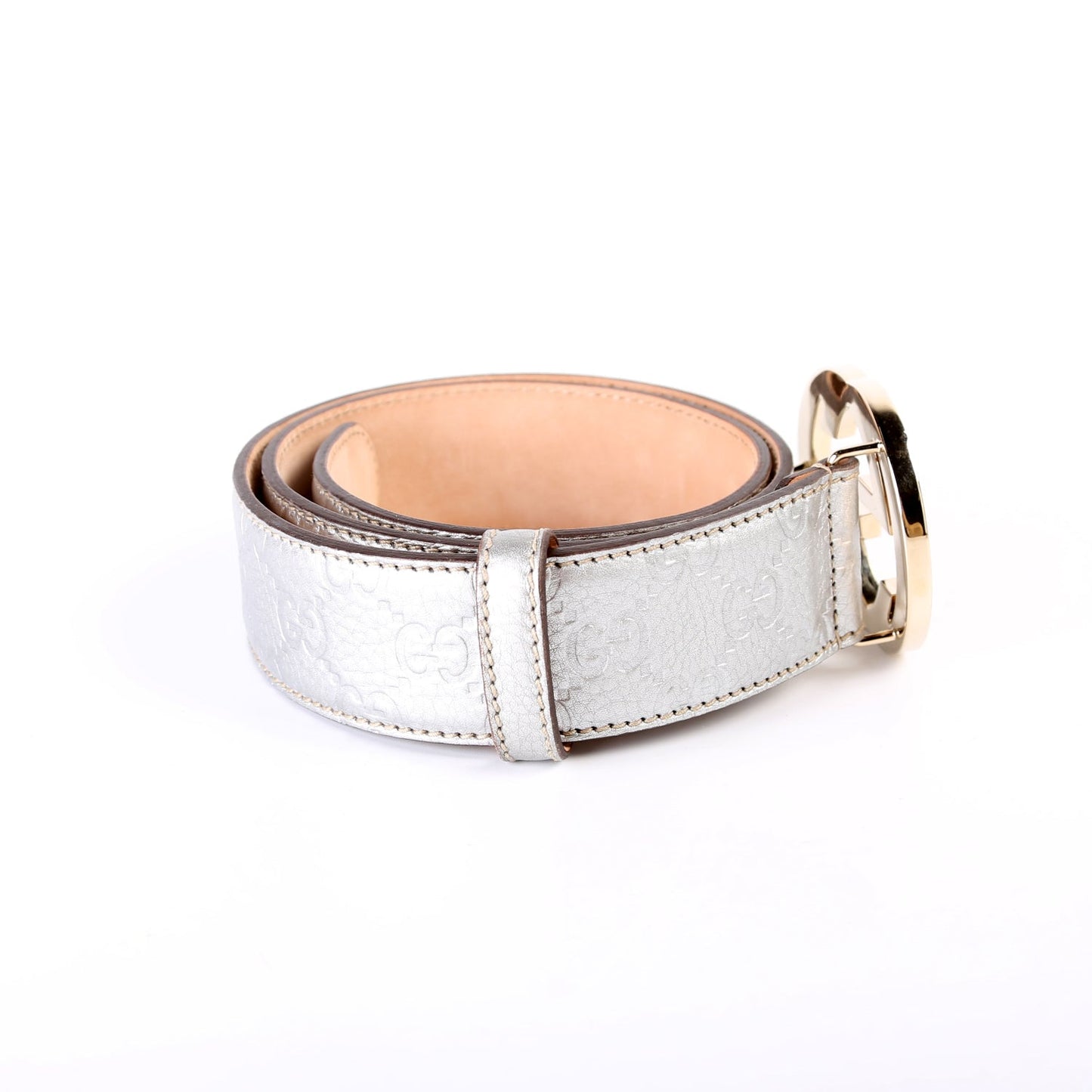 114876 Interlocking Leather Belt Size 80/32