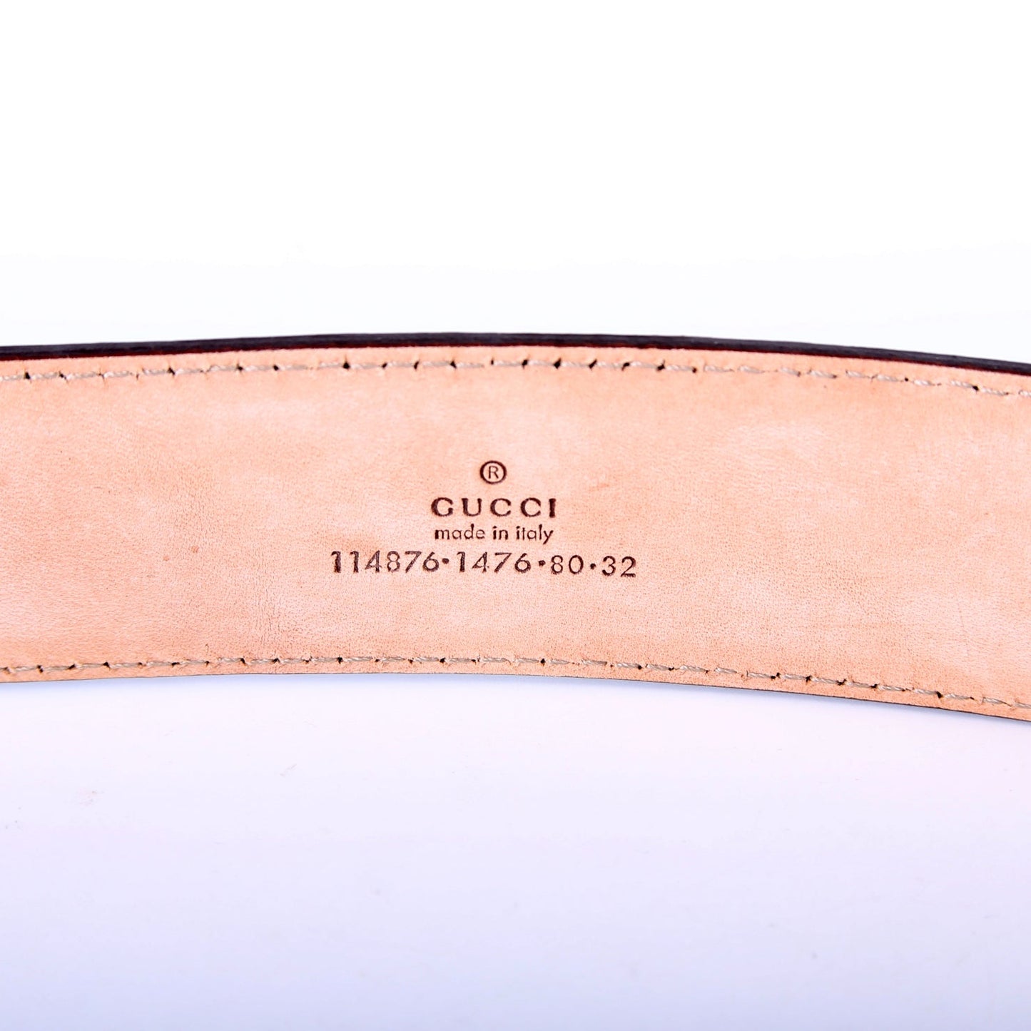 114876 Interlocking Leather Belt Size 80/32