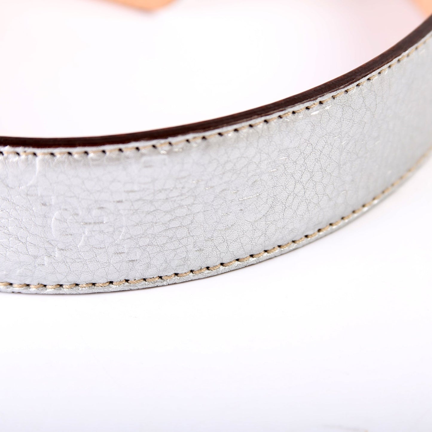 114876 Interlocking Leather Belt Size 80/32