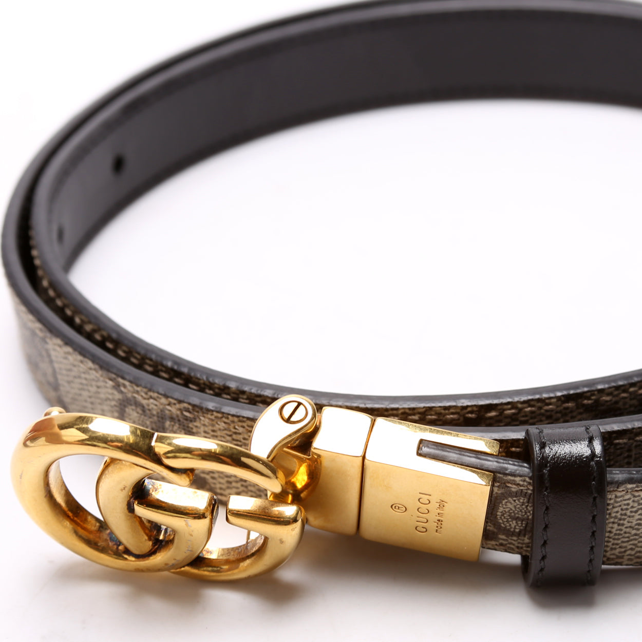 659418 GG Marmont Thin Reversible Supreme/Leather Belt Size 90/36