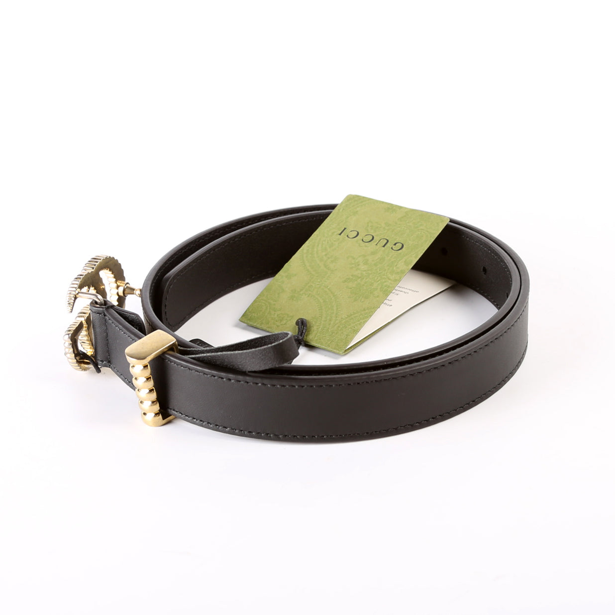 524103 GG Marmont Torchon Buckle Belt Size 75/30 Black