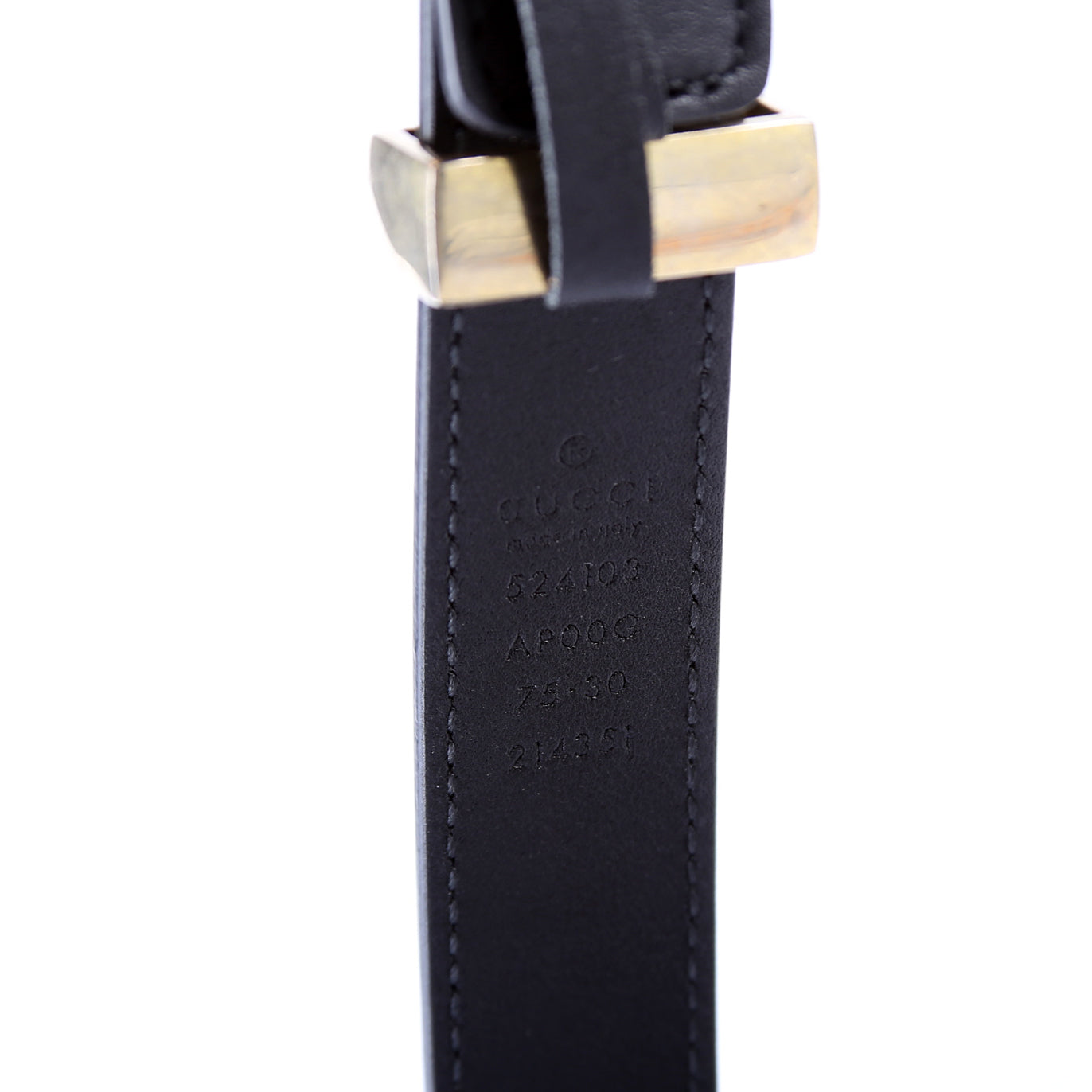 524103 GG Marmont Torchon Buckle Belt Size 75/30 Black