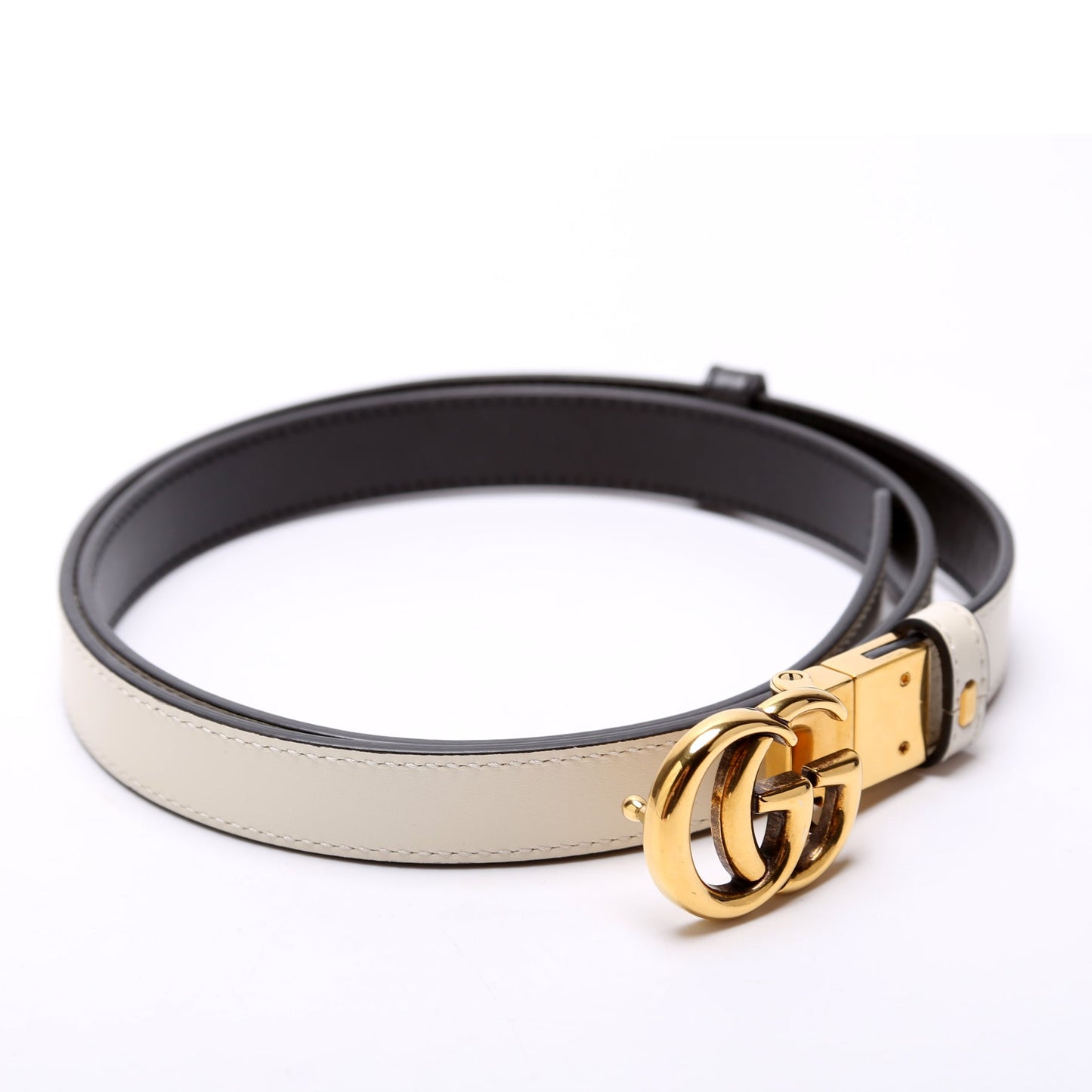 659418 GG Marmont Thin Reversible Belt Size 90/36 Black/White