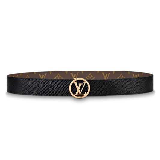 Leather Belt Louis Vuitton-LV CIRCLE 35MM REVERSIBLE