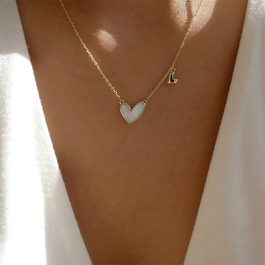 Simple Trend Street Snap Acrylic Heart Necklace