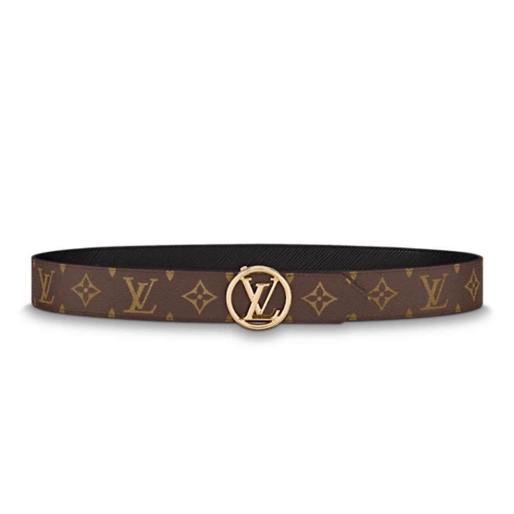 Leather Belt Louis Vuitton-LV CIRCLE 35MM REVERSIBLE