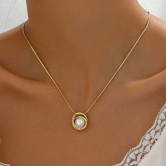 Women's Necklace Niche String Pearl