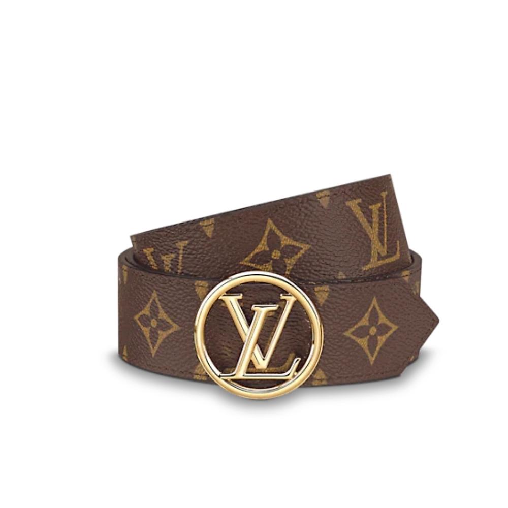 Leather Belt Louis Vuitton-LV CIRCLE 35MM REVERSIBLE